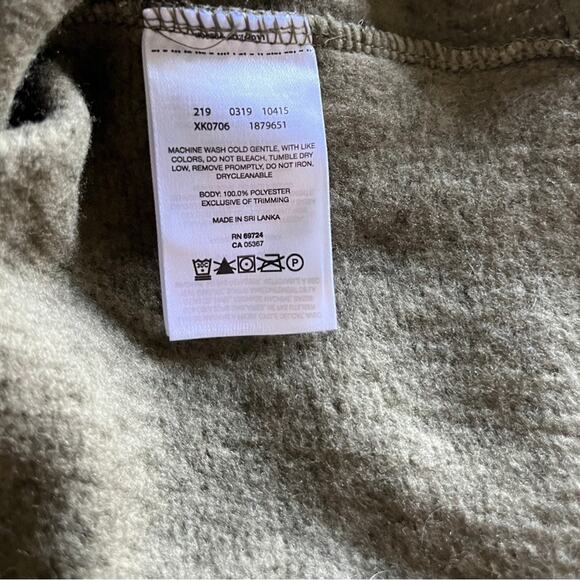 Columbia Fleece Pullover Shawl Neck Sweater Woven Mossy Green Size Large EUC - Picture 5 of 5